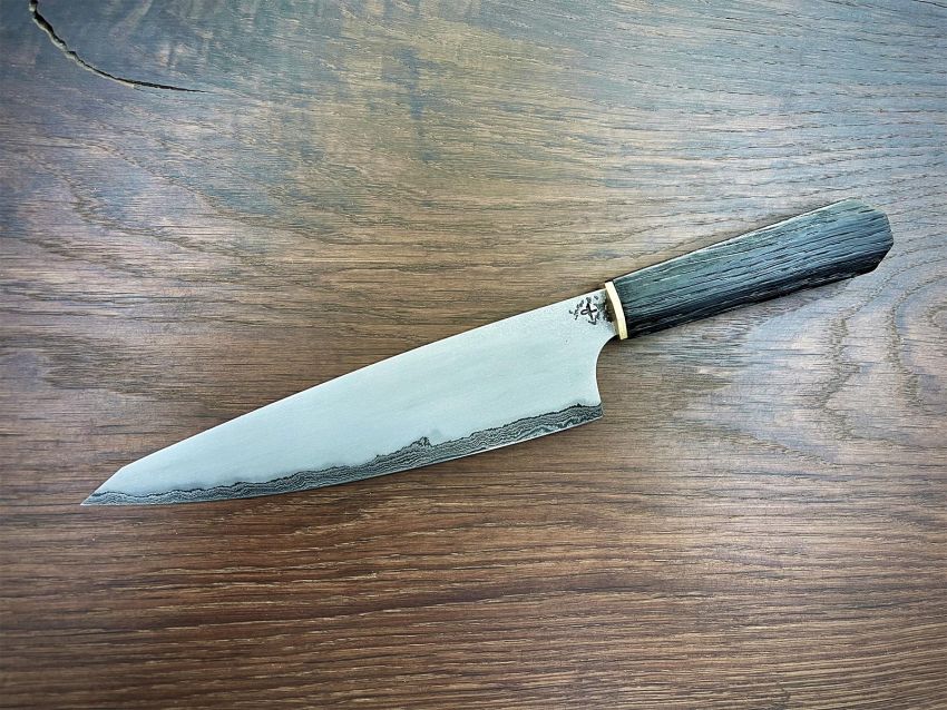 Chefmesser - Universalmesser - Dreilagenstahl Damast - 19cm Klinge | H1-DLD-EK