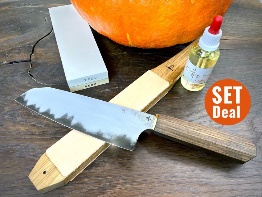 Santoku - japanische Chefmesser H4-DL-EG + Schärfset 1 -SHS1 | SET