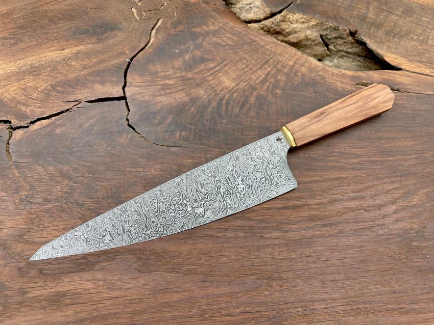 Chefmesser - Universalmesser - Damastmesser Laser - 23cm Klinge | H2-DL-N